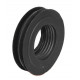 NÝVLT H4/117 manchon de raccordement WC interne, caoutchouc nervuré, noir,58 × 33 mm 10117