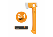 Fiskars X-series X13 hache légere + aiguiseur couteaux & haches Xsharp 1075437
