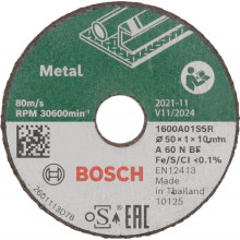 BOSCH Disque a tronçonner droit pour application sur acier inoxydable. 1600A01S5Y