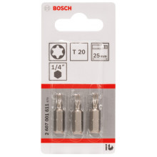 BOSCH Embout de vissage qualité extra-dure T20, 25 mm 2607001612