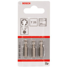 BOSCH Embout de vissage qualité extra-dure T25, 25 mm 2607001615