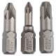 BOSCH Coffret d’embouts de vissage 3 pieces, Extra Ha (PZ) PZ1; PZ2; PZ3; 25 mm 2607001753