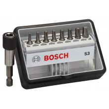BOSCH Coffret de 8+1 embouts de vissage Robust Line S T, version Extra Hard 2607002562