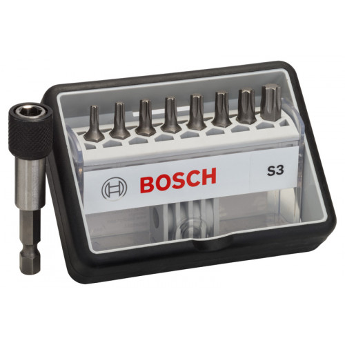BOSCH Coffret de 8+1 embouts de vissage Robust Line S T, version Extra Hard 2607002562