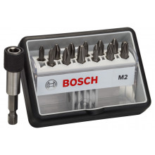 BOSCH Coffret de 12+1 embouts de vissage Robust Line M PH/PZ, version Extra Hard