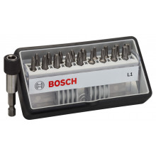 BOSCH Coffret de 18+1 embouts de vissage Robust Line L PH/PZ/T, version Extra Hard