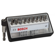 BOSCH Coffret de 18+1 embouts de vissage Robust Line L PH/PZ/T/S/HEX, version Extra Hard