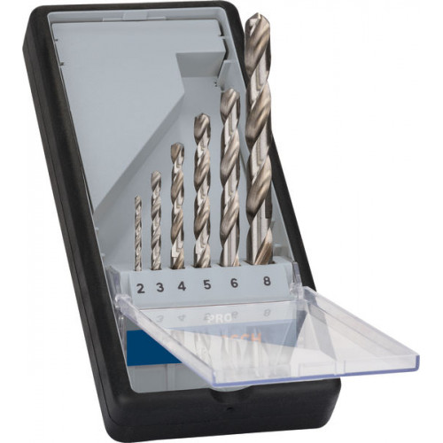BOSCH Coffret de 6 forets a métaux Robust Line HSS-G, 135°, 2 - 8 mm 2607010529