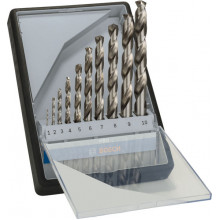 BOSCH Coffret de 10 forets a métaux Robust Line HSS-G, 135°, 1 - 10 mm 2607010535