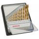 BOSCH Coffret de 13 forets a métaux Robust Line HSS-TiN, 135°, 1,5 - 6,5 mm 2607010539