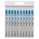 BOSCH Lames de scie sauteuse Basic for Metal, set de 10 pieces 2607010631