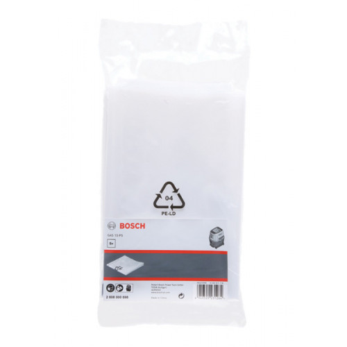 BOSCH Sac jetable, 5 L, plastique (5 pieces) pour GAS 15 PS 2608000698