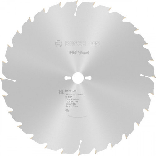 BOSCH Lame de scie circulaire PRO Wood, 400 x 3,2 x 30 mm, T28 2608640703