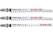 BOSCH Kit de 3 lames de scie sauteuse EXPERT 'Wood 2-side clean' T308B/BO 2608900559