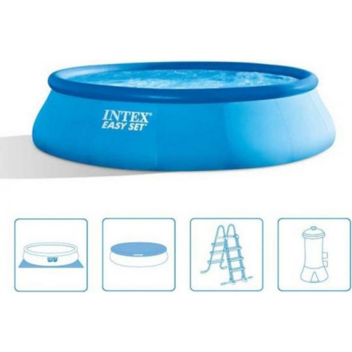 INTEX Easy Set Pool Piscine gonflable 457 x 107 cm avec filtration a cartouche 26166NP