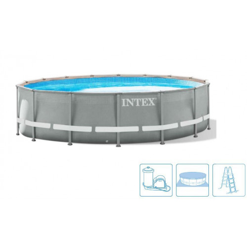 INTEX PRISM FRAME PREMIUM POOLS Piscine 457 x 122 cm avec filtration a cartouche 26726GN