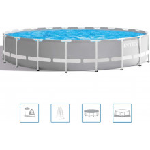 INTEX PRISM FRAME POOLS SET Piscine 610 x 132 cm avec filtration a cartouche 26756GN