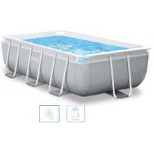 INTEX Prism Frame Rectangular Premium Pools Piscine 300 x175 x 80 cm filtration 26784NP