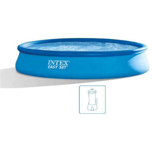 INTEX Easy Set Pool Piscine gonflable 244 x 61 cm avec filtration a cartouche 28108NP