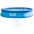 INTEX Easy Set Pool Piscine gonflable 457 x 84 cm, avec filtration a cartouche 28158GN