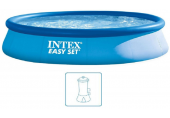 INTEX Easy Set Pool Piscine gonflable 457 x 84 cm, avec filtration a cartouche 28158GN