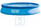 INTEX Easy Set Pool Piscine gonflable 457 x 84 cm, avec filtration a cartouche 28158NP