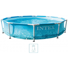 INTEX METAL FRAME POOLS Piscine 305 x 76 cm avec filtration a cartouche 28208GN