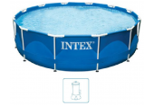 INTEX METAL FRAME POOLS Piscine 366 x 76 cm, avec filtration a cartouche 28212GN