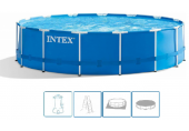 INTEX METAL FRAME POOLS Piscine 457 x 122 cm avec filtration a cartouche 28242NP
