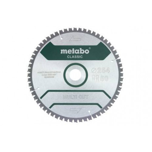 Metabo Lame de scie multi cut - classic 254x30 60FZ/TZ 5°nég. 628285000