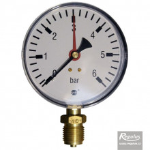 REGULUS MR10006BL manometre 6 bar, G 1/2" bas, O100 mm, 3320