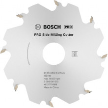 BOSCH Fraise a lamer latérale PRO, 105 x 22 x 4 mm, 8 dents 3608641013
