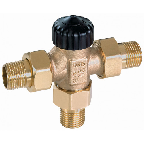 HEIMEIER Vanne thermostatique 3 voies 5/4" (DN 32) sans préréglage, joint plat 4170-05.000