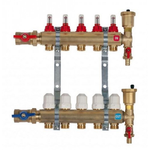 HST R409 ensemble de collecteur sans mélange, 9 circuits, pour chauffage au sol 53409
