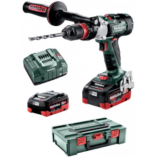 Metabo 602357660 SB 18 LTX-3 BL Q I Perceuse a percussion sans fil, 2X5.5 Ah, MetaBOX