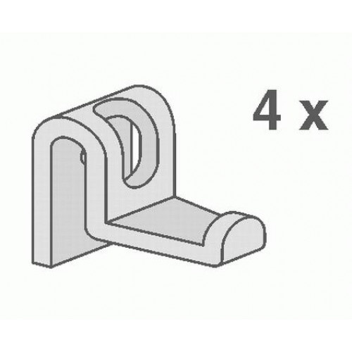 ABUSANITAIR crochets pour Abu Multiset, 4 pcs, anthracite 60A04000099