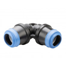 Hawle coude coulissant 90°, ISO 6420, POM, pour conduites d’eau, 40 × 40 mm, 642004004016