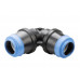 Hawle coude coulissant 90°, ISO 6420, POM, pour conduites d’eau, 40 × 40 mm, 642004004016