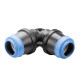 Hawle coude coulissant 90°, ISO 6420, POM, pour conduites d’eau, 40 × 40 mm, 642004004016