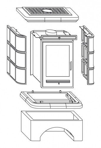 ABX Regina grille de cheminée 4633-7
