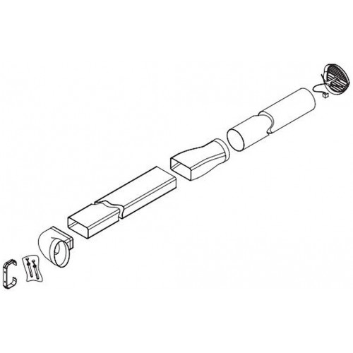 Ariston NUOS EVO 80-110 kit ventouse pour le mur intérieur 3208053