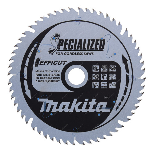 Makita B-57336 Lame de scie circulaire spécialisée 165 x20mm 56T - Bois=old B-57320