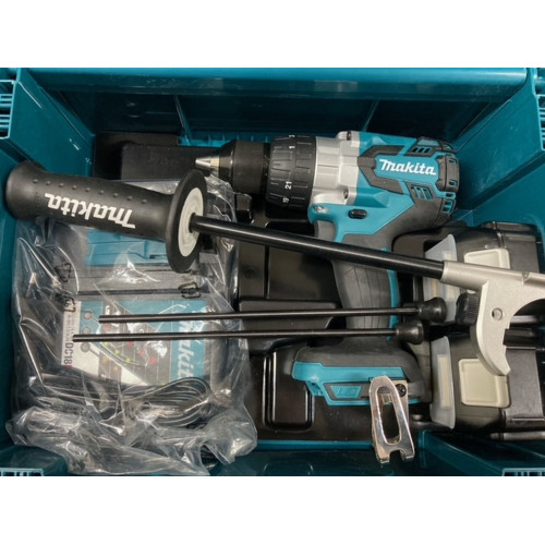 Makita DHP481RTJ Perceuse visseuse a percussion Li-ion 18V 2x5,0 Ah