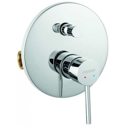 FERRO FIESTA Mitigeur bain-douche encastré avec inverseur, chrome BFI7P FERRO FIESTA Mitigeur bain-douche encastré avec inverseur, chrome BFI7P