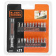 Black & Decker A7074-XJ Ensemble de 21 embouts + porte-embout magnétique