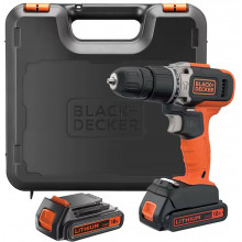 Black & Decker BCD003C2K-QW Perceuse a percussion (45Nm/18V/2x1,5Ah), coffret
