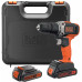 Black & Decker BCD003C2K-QW Perceuse a percussion (45Nm/18V/2x1,5Ah), coffret