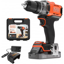 Black & Decker BCD382D1XK-QW Perceuse-visseuse (45Nm/18V/1x2,0Ah), coffret