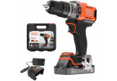 Black & Decker BCD383D1XK-QW Perceuse-visseuse a percussion (45Nm/18V/1x2,0Ah), coffret