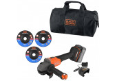 Black & Decker BCG6L8F1S-QW Meuleuse d’angle sans fil sans balais (18V/1x4,0Ah)